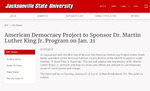 American Democracy Project to Sponsor Dr. Martin Luther King Jr. Program on Jan. 21 | 2014 by Jacksonville State University