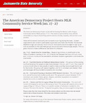 American Democracy Project Hosts MLK Community Service Week Jan. 17-27 | 2017 by Jacksonville State University