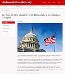 Lecture Series on American Democracy Returns to Campus | 2021 by Jacksonville State University