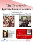 Tocqueville Lecture Series | Event Poster 1 by Jacksonville State University