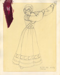 Kiss Me Kate! (1990) | Costume Sketch 022 by Freddy Clements