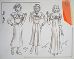 Stage Door (1991) | Costume Sketch 003 by Freddy Clements