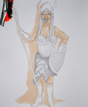 A Funny Thing Happened on the Way to the Forum (1997) | Costume Sketch 010 by Freddy Clements