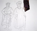 Hamlet (2000) | Costume Sketch 001 by Freddy Clements