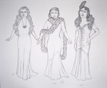 Anything Goes (2001) | Costume Sketch 002 by Freddy Clements