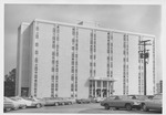 Sparkman Hall, 1974 Exterior and Parking Along Trustee Circle by unknown