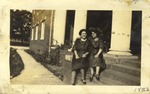 Two Female Students on Weatherly Hall Steps, Leather Photographs Album of State Normal School Student Albie Gunnells Knight by unknown