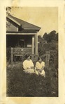 Two Females outside Fence by Home, Leather Photographs Album of State Normal School Student Albie Gunnells Knight by unknown