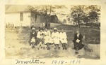 Group Seated on Bank in Howelton, AL, Leather Photographs Album of State Normal School Student Albie Gunnells Knight by unknown