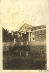 Three Female Students outside Hames Hall, Leather Photographs Album of State Normal School Student Albie Gunnells Knight by unknown