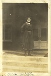 Mrs. Pitts Outside on Weatherly Hall Porch, Leather Photographs Album of State Normal School Student Albie Gunnells Knight by unknown