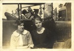 Two Females Seated in Front of Car, Leather Photographs Album of State Normal School Student Albie Gunnells Knight by unknown