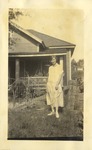 Female Standing by Fence, Leather Photographs Album of State Normal School Student Albie Gunnells Knight by unknown