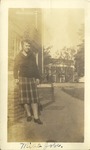 Ms. Jobe Outside Weatherly Hall, Leather Photographs Album of State Normal School Student Albie Gunnells Knight by unknown