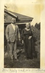 Mr. Craig with Mother Outside by Fence, Leather Photographs Album of State Normal School Student Albie Gunnells Knight by unknown