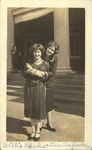 Willie Rhodes and Lovella Jackson Outside Weatherly Hall, Leather Photographs Album of State Normal School Student Albie Gunnells Knight by unknown