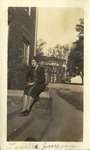 Lovella Jackson Outside Weatherly Hall, Leather Photographs Album of State Normal School Student Albie Gunnells Knight by unknown