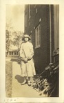 Female Outside Weatherly Hall, Leather Photographs Album of State Normal School Student Albie Gunnells Knight by unknown