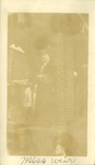 Ms. Weir Outside Kilby Hall, Leather Photographs Album of State Normal School Student Albie Gunnells Knight by unknown