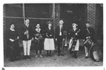 First Orchestra of State Normal School outside Kilby Hall by unknown