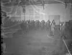 ROTC Members in Formation in Armory by Opal R. Lovett