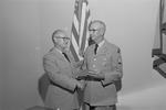 ROTC Lieutenant Colonel John Brock Presenting Honors to Sergeant Jesse C. Mizelle 1 by Opal R. Lovett