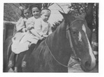 President Daugette's Children Riding Horse Named Belle by unknown