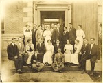 Group of Men and Women on Steps of Hames Hall 1 by unknown