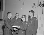 Colonel George Haskins, Cadet Lieutenant Colonel Larry Hancock, and Cadet Captain Terry Carr, ROTC Presentations 1 by Opal R. Lovett