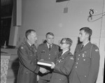 Colonel George Haskins, Cadet Lieutenant Colonel Larry Hancock, and Cadet Captain Terry Carr, ROTC Presentations 2 by Opal R. Lovett