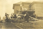 Clean-up day December 8, 1914, State Normal School Students Building Manual Training Shed at Merrellton School 1 by unknown