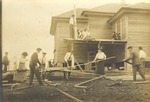 Clean-up day December 8, 1914, State Normal School Students Building Manual Training Shed at Merrellton School 6 by unknown