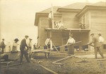Clean-up day December 8, 1914, State Normal School Students Building Manual Training Shed at Merrellton School 7 by unknown