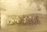 Clean-up day December 8, 1914, Children by the "Giant Stride" at Merrellton School 3 by unknown