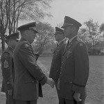 Major George Keech Pinned by Colonel George Haskins, 1967 ROTC Awards Ceremony 2 by Opal R. Lovett