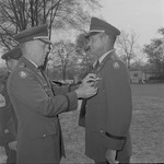 Major George Keech Pinned by Colonel George Haskins, 1967 ROTC Awards Ceremony 3 by Opal R. Lovett