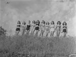 Line of 1947-1948 Female Students Outside Wearing Bathing Suits by Opal R. Lovett