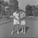 Tennis Player Tim McTaggart and Coach Robert Baty 2 by Opal R. Lovett