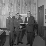 Colonel Forest Wells and President Houston Cole Present Award by Opal R. Lovett