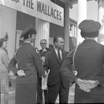 Sharon Lindsey shaking hands with Governor Wallace at 1966 Governor's Day by Opal R. Lovett