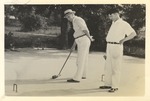 President C.W. Daugette and Dean C.R. Wood Play Roque 1 by unknown