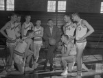 1961-1962 Basketball Coach Tom Roberson with Gamecock Eleven by Opal R. Lovett