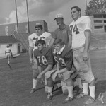 Football Coach Charley Pell with 1969-1970 Football Players Outside on Field 1 by Opal R. Lovett