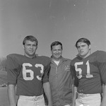 Coach Charley Pell, Charles Dansby, and Tony Ingram, 1969-1970 Football Players 1 by Opal R. Lovett