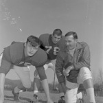 Coach Charley Pell, Fred Tony, and Jimmy Champion, 1969-1970 Football Players by Opal R. Lovett