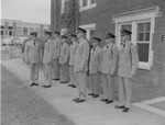ROTC Formation Outside Williams Infirmary, 1963-1964 ROTC Brigade, Battalion, and Company Commanders by Opal R. Lovett
