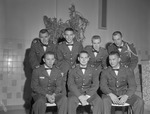 Group of 1962-1963 Scabbard and Blade Members Inside Leone Cole Auditorium by Opal R. Lovett