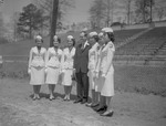 ROTC Sponsors with Governor Patterson in Paul Snow Stadium, 1961 Governor's Day 2 by Opal R. Lovett