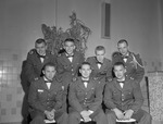 Group of 1962-1963 Scabbard and Blade Members Inside Leone Cole Auditorium 2 by Opal R. Lovett