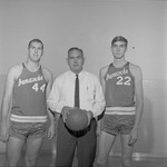 Head Coach Tom Roberson with David Mull and Hoyt Cosper, 1967-1968 Basketball by Opal R. Lovett